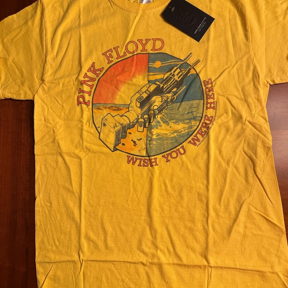 Junk Food Clothing Yellow Pink Floyd Tee